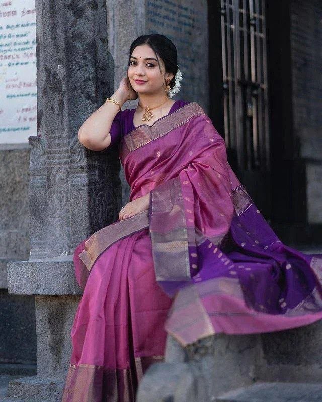 Manchali By Aab Soft Art Silk Jacquard Border Saree 